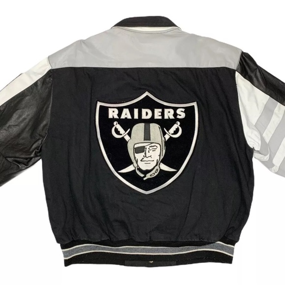 Raiders leather jacket reversible men's NFL - Picture 8 of 8
